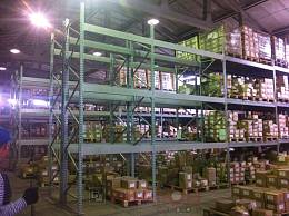 Компания "Сибирь-Зитар", паллетные фронтальные стеллажи на зацепах